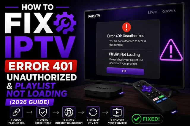 Corrected Fix IPTV Error 401 Unauthorized Playlist Guide