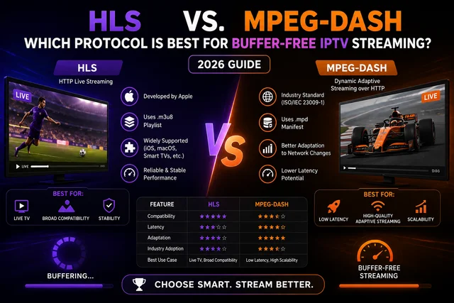 HLS vs. MPEG-DASH: Which Protocol is Best for Buffer-Free IPTV Streaming?