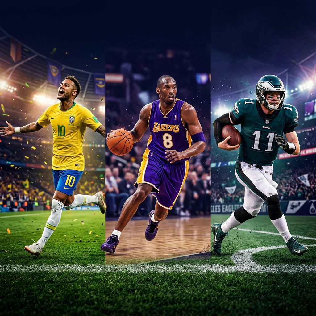 Live sports athletes — football, basketball, American football players